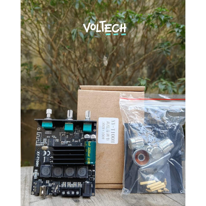 XINYI Sini XY-T100H + App 100W+100W Bluetooth 5.0 (Double Original TPA3116D2) 200W Stereo Amplifier | Voltech Electronics